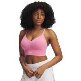 Снимка на Under Armour VANISH SEAMLESS WASHED LOW Дамско бюстие, розово, размер