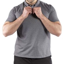 Снимка на VAVWEAR TLAC01 Мъжка тениска с яка, тъмносиво, размер XXL