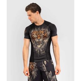 Снимка на Venum TIGER SHORT SLEEVE RASHGUARD Мъжка тениска, черно, размер