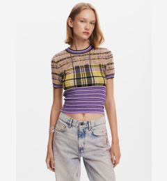 Снимка на Desigual Cuadri T-shirt Lilav