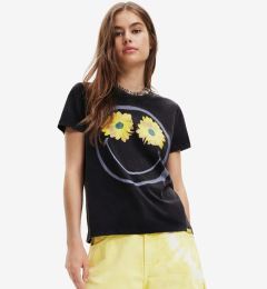 Снимка на Desigual Margarita Smiley T-shirt Cheren