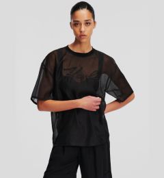 Снимка на Karl Lagerfeld Organza T-shirt T-shirt Cheren