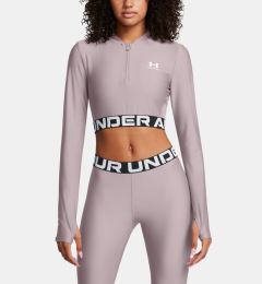 Снимка на Under Armour HeatGear Rib 1/4 Zip LS T-shirt Siv